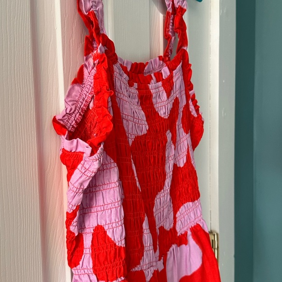 Ava & Viv Red and Pink Smocked Top - Picture 2 of 4